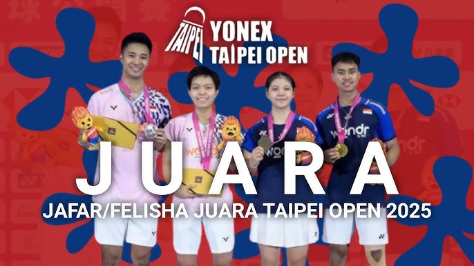 Jafar dan Felisha Tumbangkan Dejan/Fadia untuk Raih Gelar Juara Taipei Open 2025