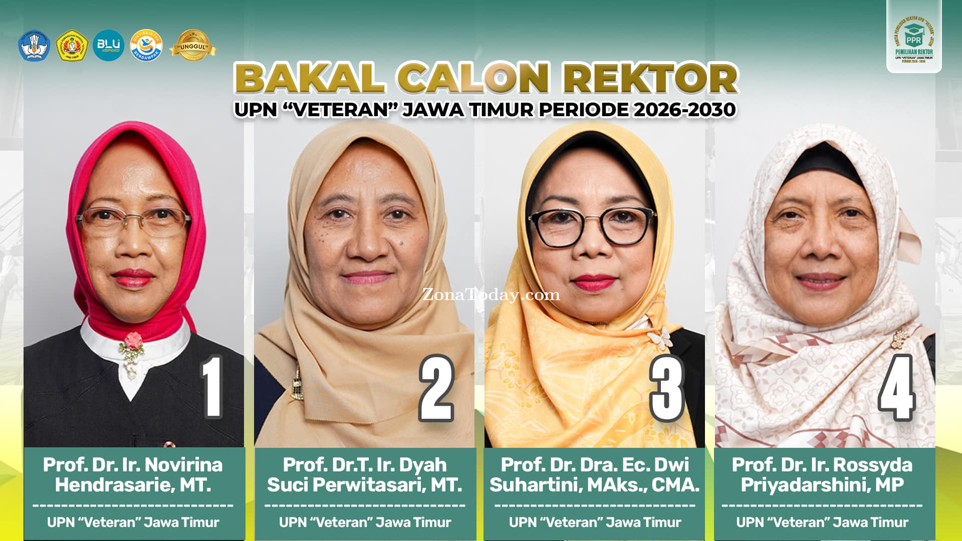Resmi! Senat UPN Veteran Jawa Timur Tetapkan 4 Bakal Calon Rektor Periode 2026–2030
