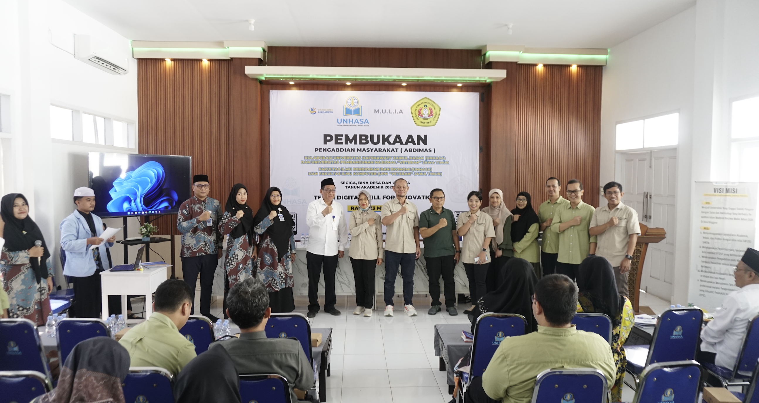 Fakultas Ilmu Komputer UPN Veteran Jatim dan UNHASA Perkuat Kolaborasi Abdimas